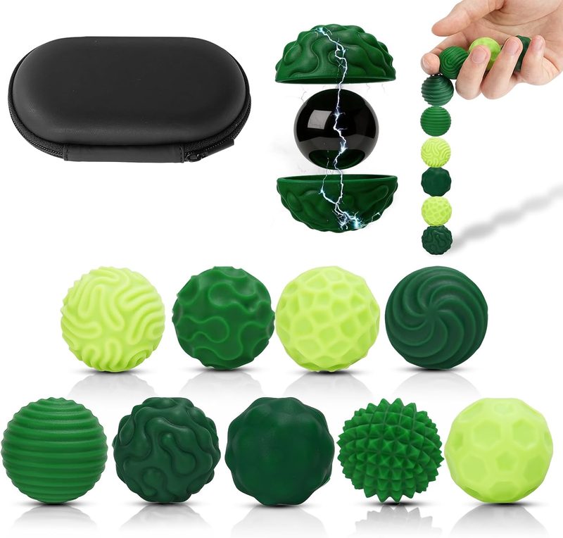 Ainiv Bolas Magnéticas de Silicona Antiestrés (9 piezas)