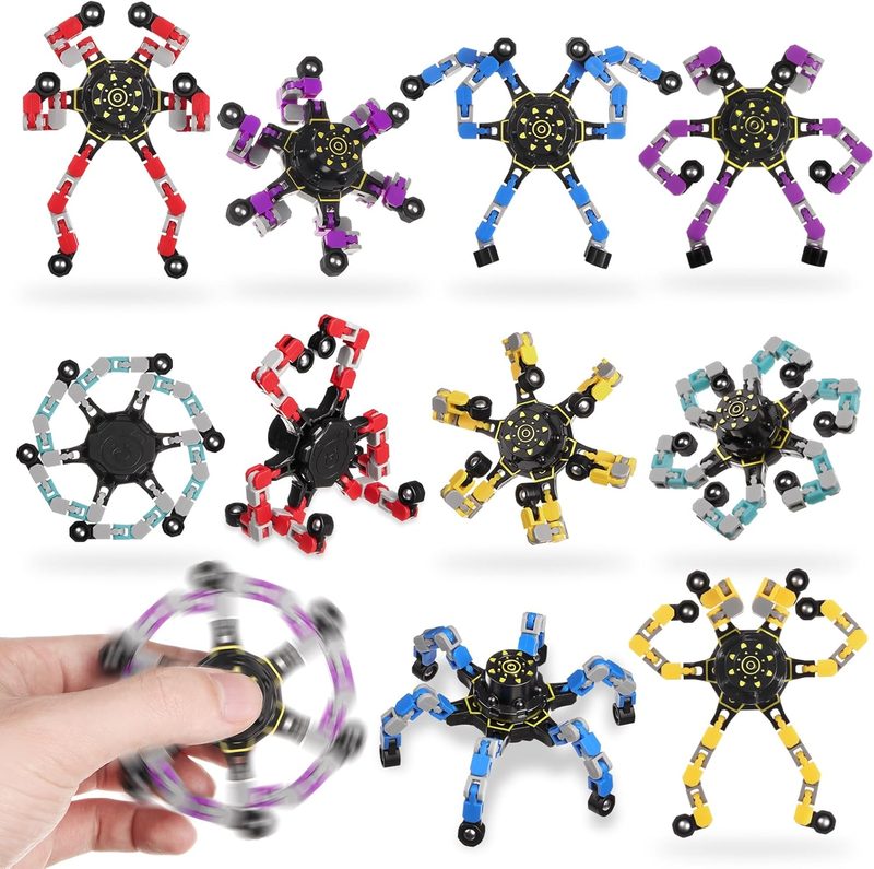 Ainiv Fidget Spinners Transformables Robot (pack 10, deformable DIY)