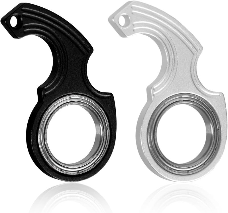 Llavero Giratorio Fidget de dedo de metal (pack 2, con 2 llaveros)