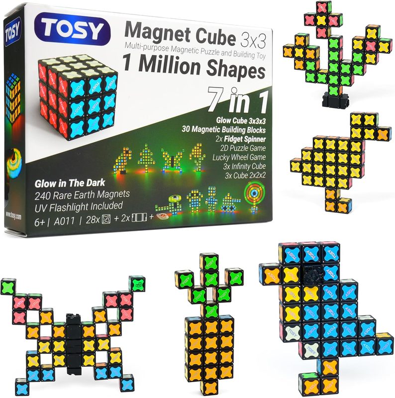 TOSY Cubo magnético 3x3 (30 bloques, 240 imanes)